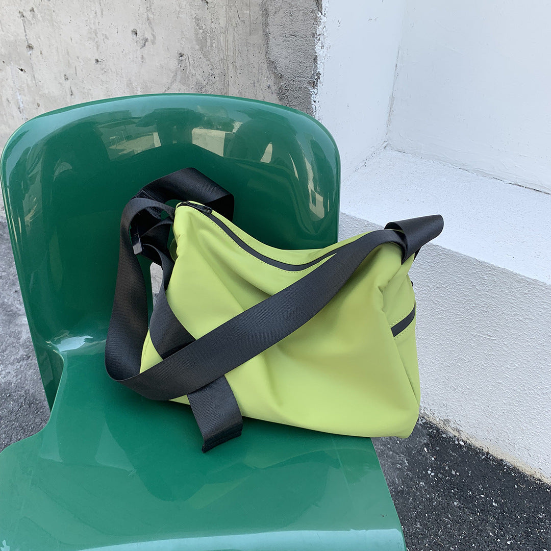 Women's Straps Large Elastic Fabric Simple Korean Shoulder Bags
