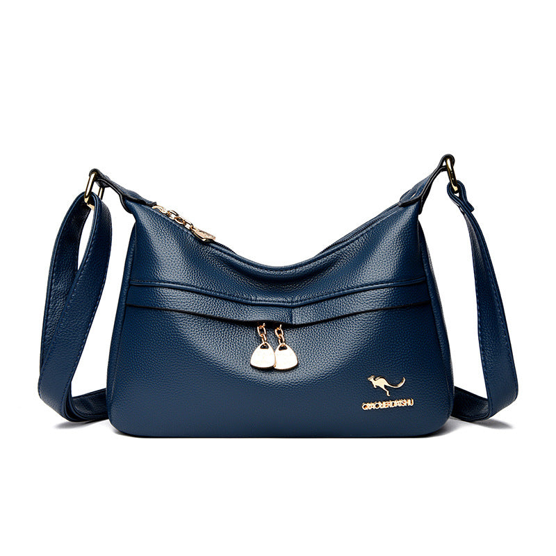 Women's Simple Large Capacity Mother Soft Leather Crossbody Bags
