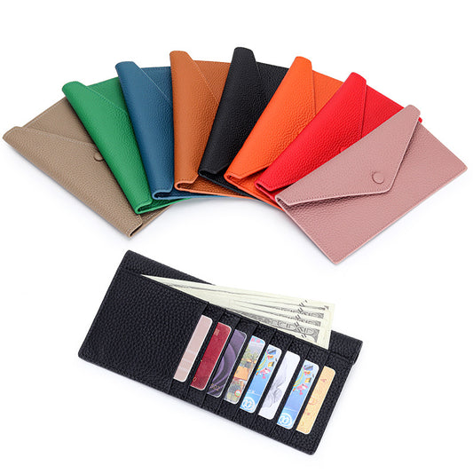 Women's Real Leather Long Large Capacity Pure Card Holder