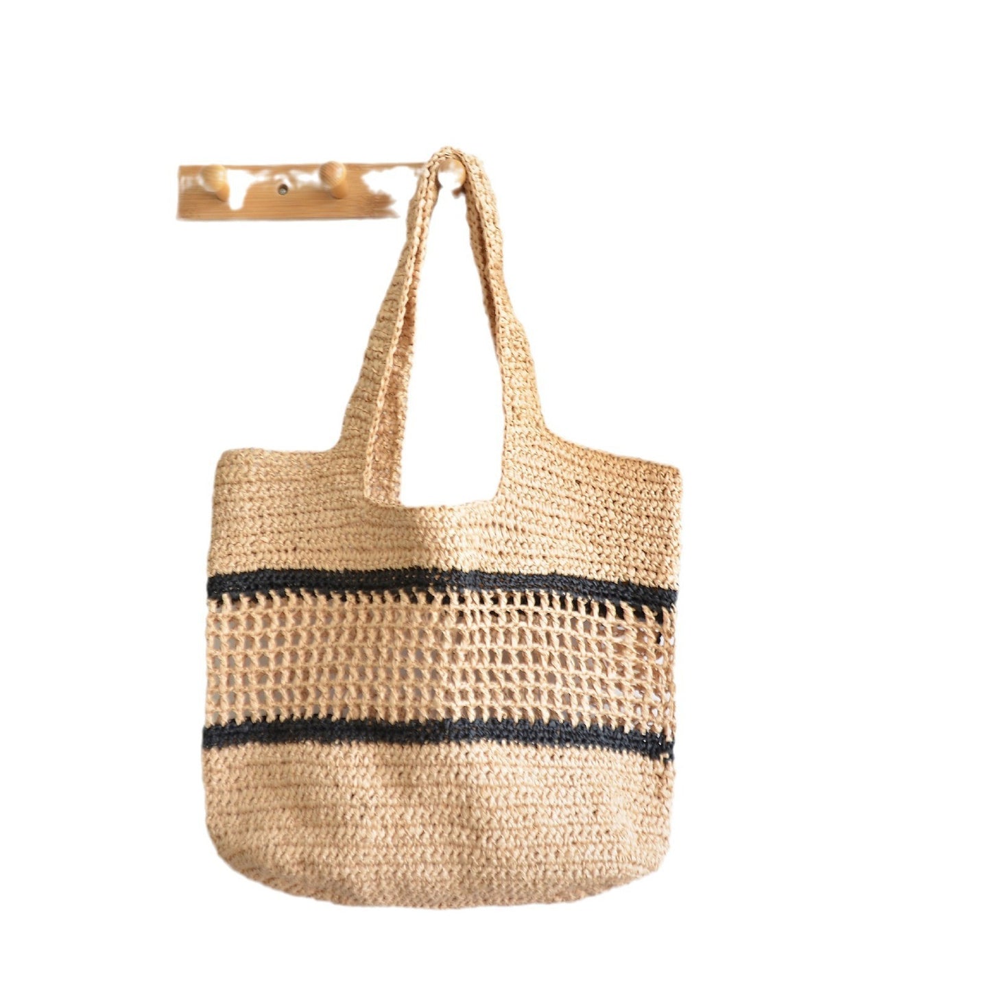 Women's Straw Simple Woven Large Capacity Hollow Shoulder Bags