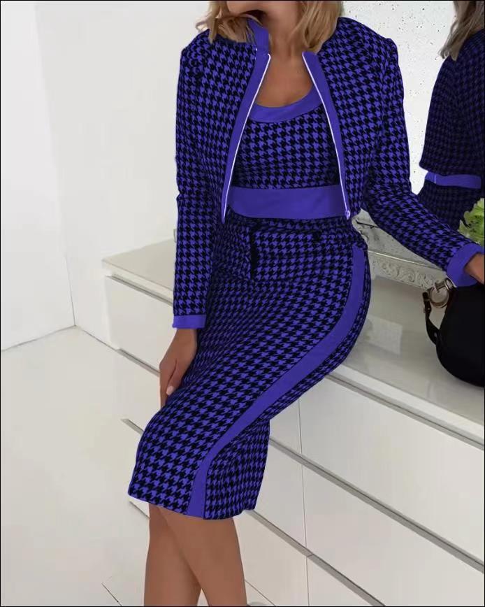 Women's Style Fresh Sweet Slim Fit Printed Suits