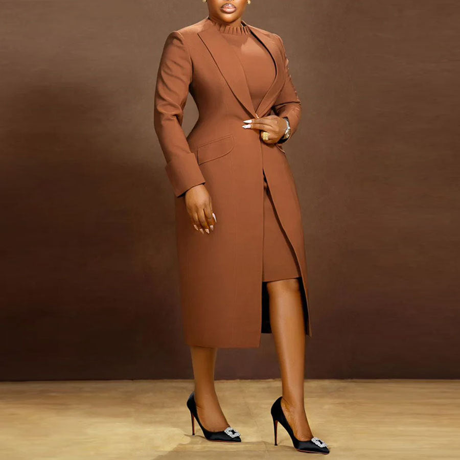 Lapel Waist Tight Back Slit Two-piece Suits