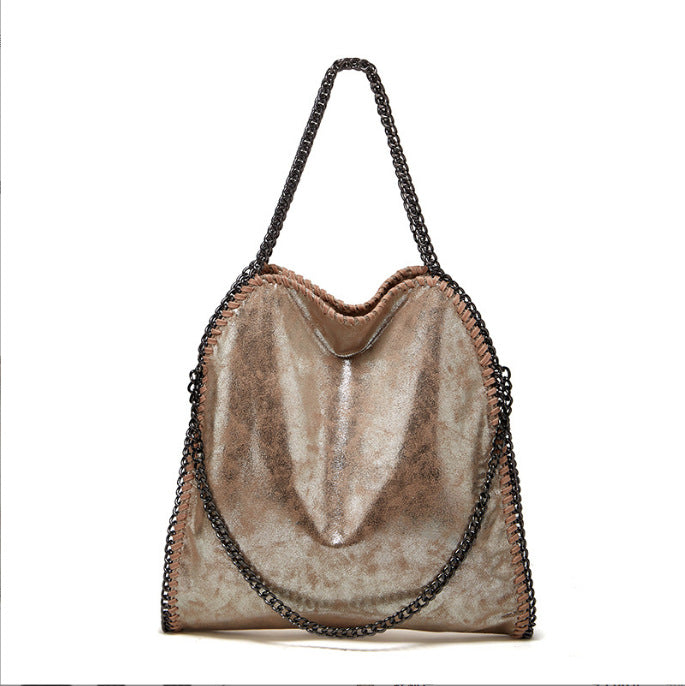 Stylish Women's Trendy Chain Foldable Portable Shoulder Bags