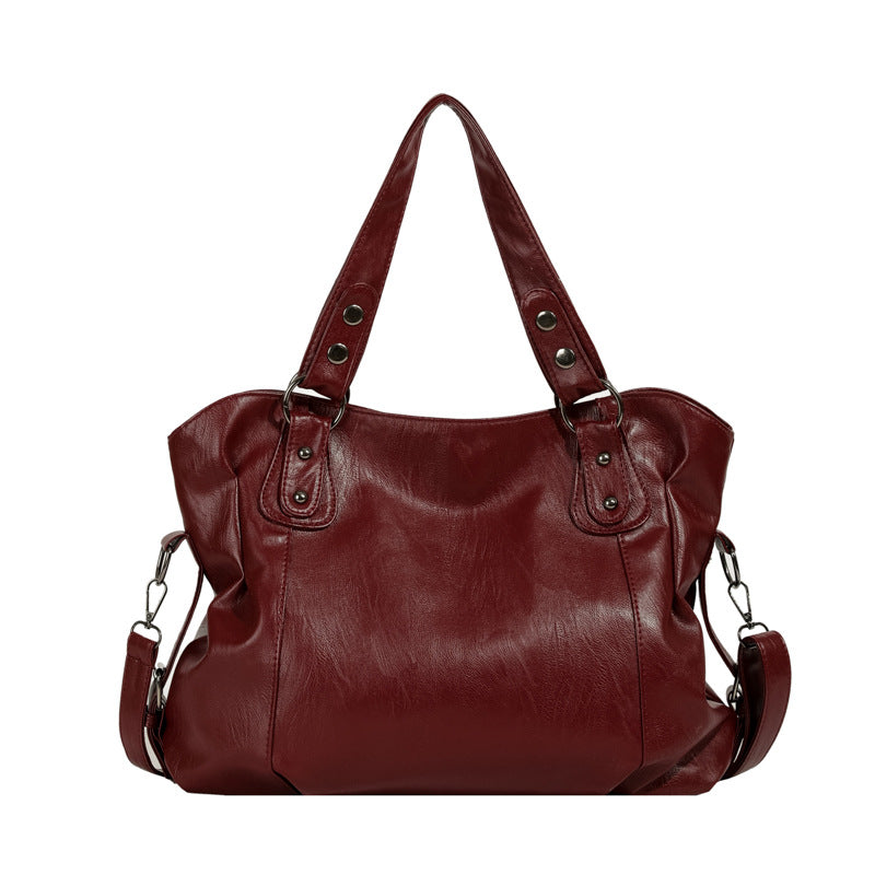 Women's Texture Portable Commuter Underarm Large Capacity Bags