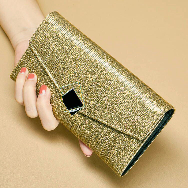 Women's Long Genuine Leather Design Fashion Elegant Ladies Wallets