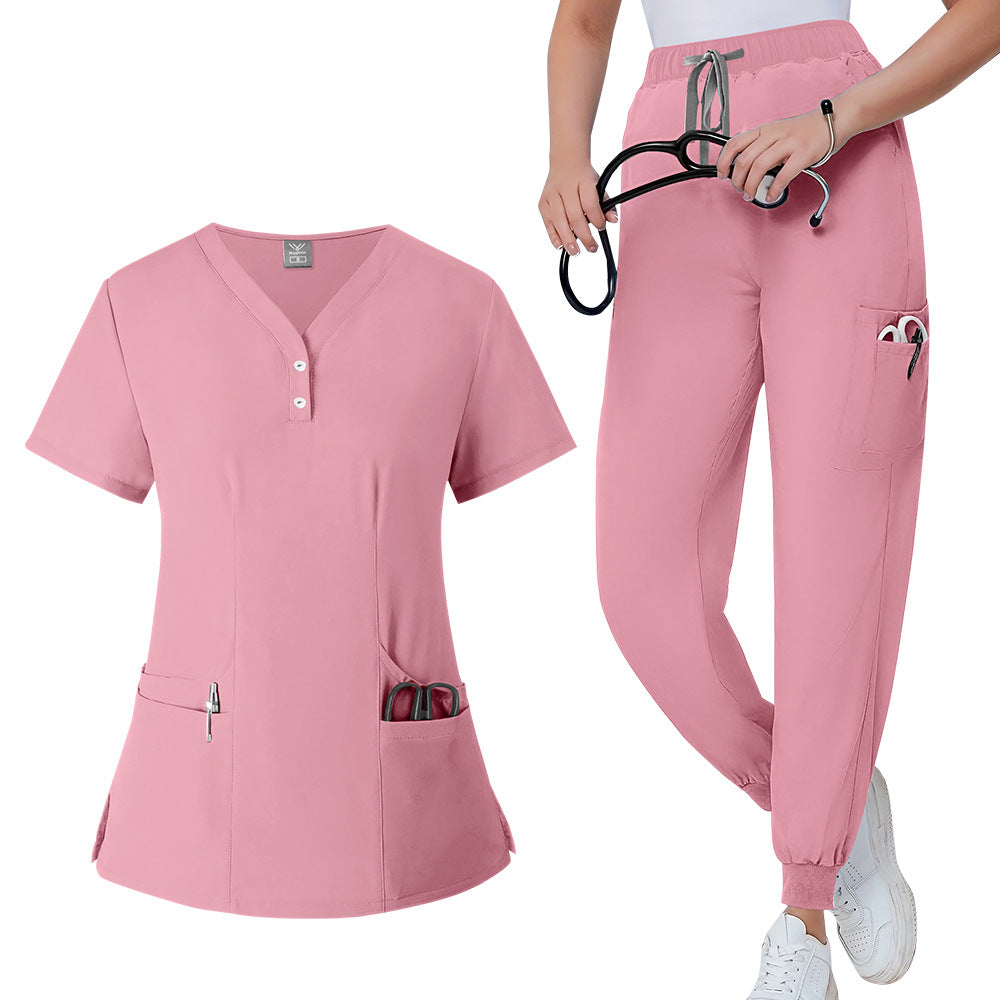 Women's Elastic Hand Washing Doctor Surgery Clothes Uniform