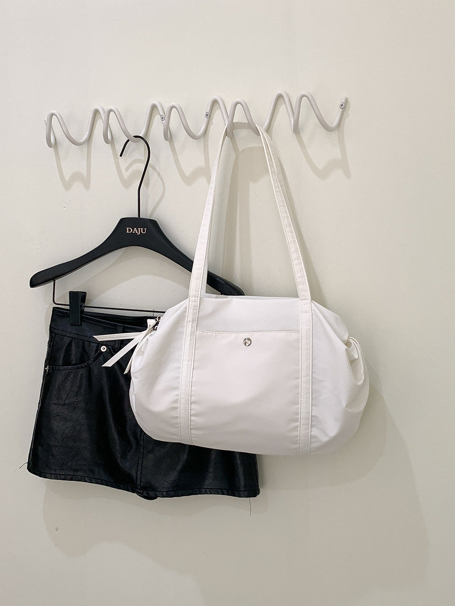 Women's Large Capacity Oval Nylon Commuter Female Shoulder Bags