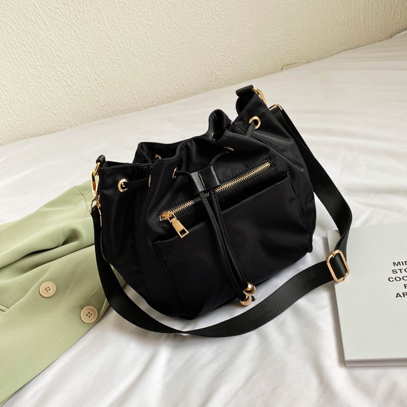 Women's Summer Fashion Oxford Cloth Drawstring Camouflage Crossbody Bags