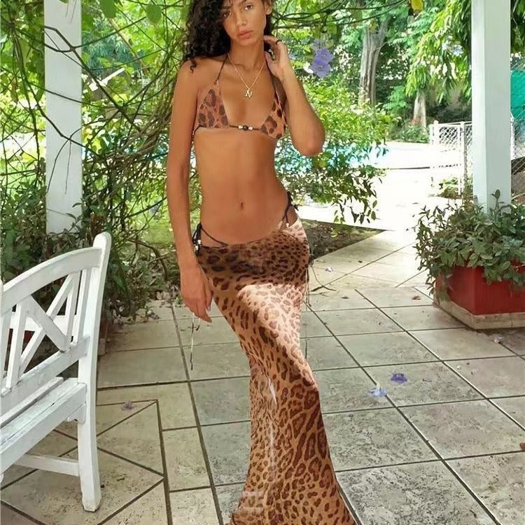 Trendy Printed Sexy Bikini Strap Casual Suits