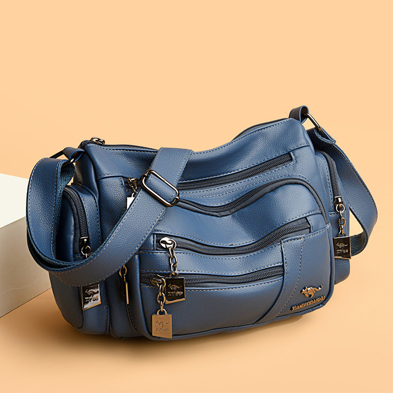 Women's Soft Leather Multifunctional Mother Large Capacity Crossbody Bags