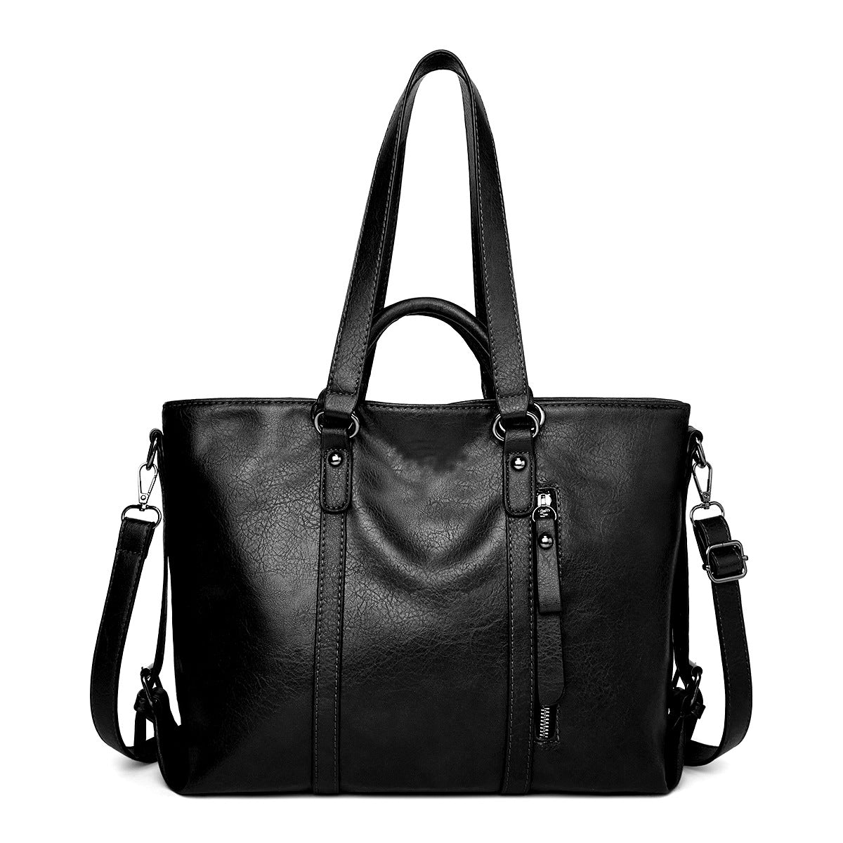 Women's Large Capacity Retro Oil Wax Skin Tote Bags