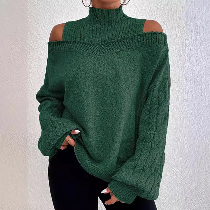 Women's Fashion Mock Neck Loose Large Sweaters