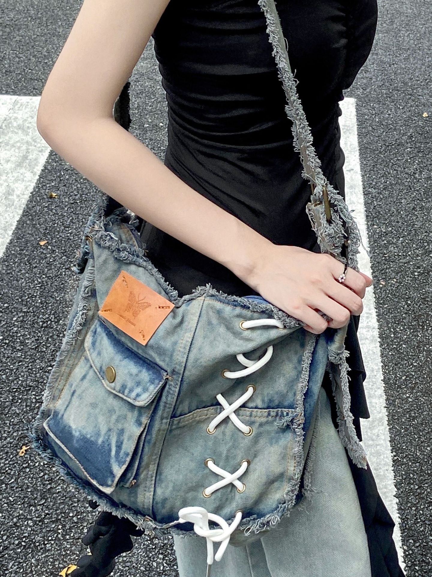 The Old Cowboy Niche Design Raw Crossbody Bags