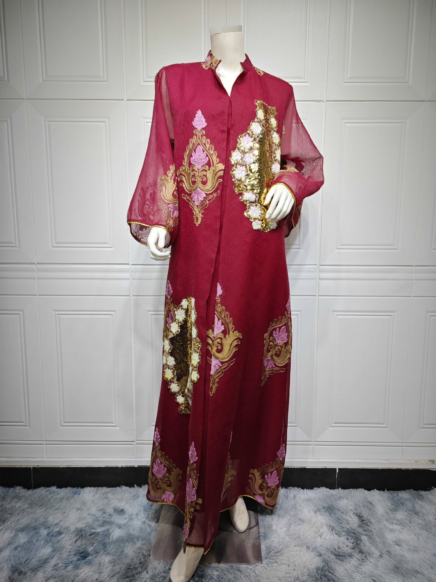 Women's Cool Muslim Dress Sequin Embroider Clothing