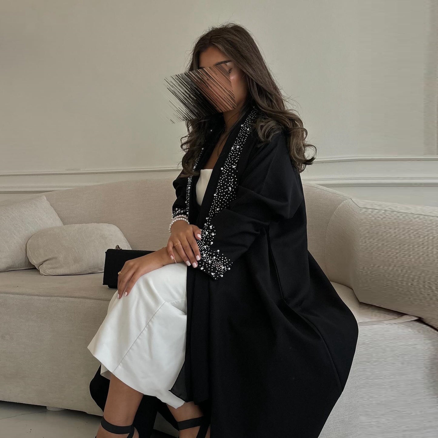 Women's Graceful Rhinestone Fashion Robe Commuter Clothing