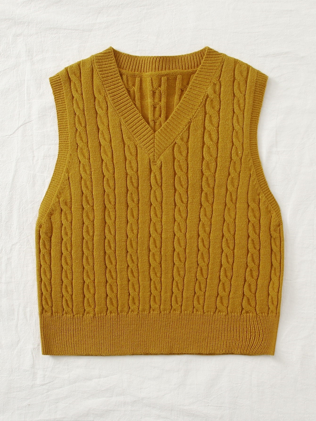 Women's Quality Knitted Twisted Pullover Sleeveless Vests