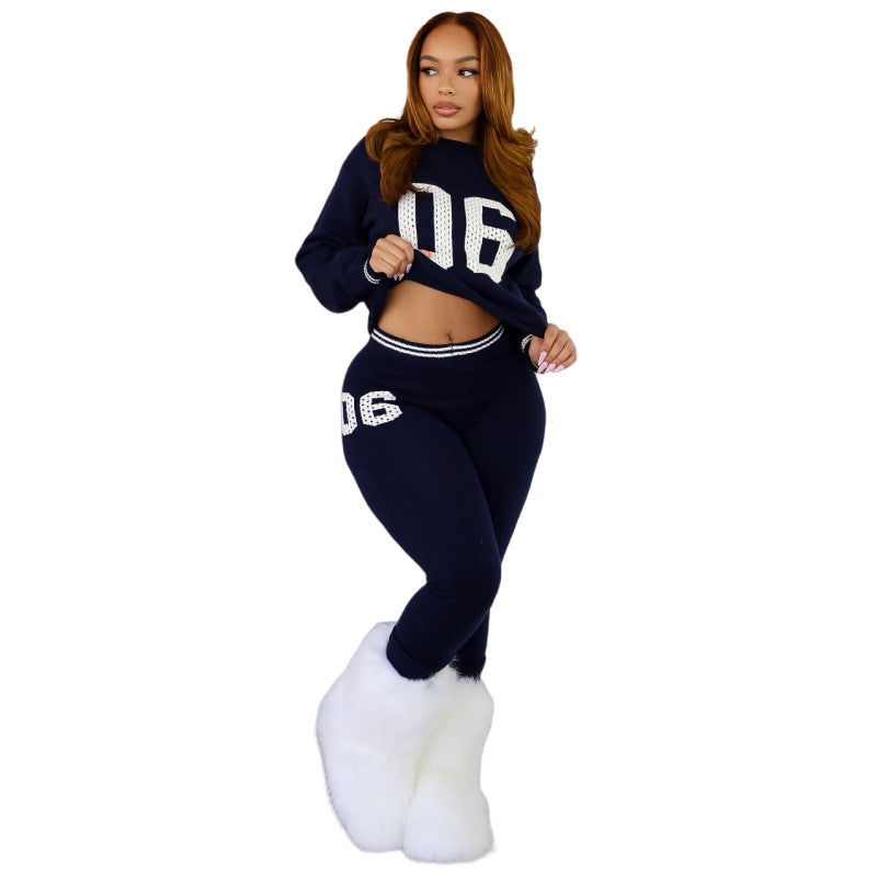Spring Sports Fashion Long Sleeve Letter Suits