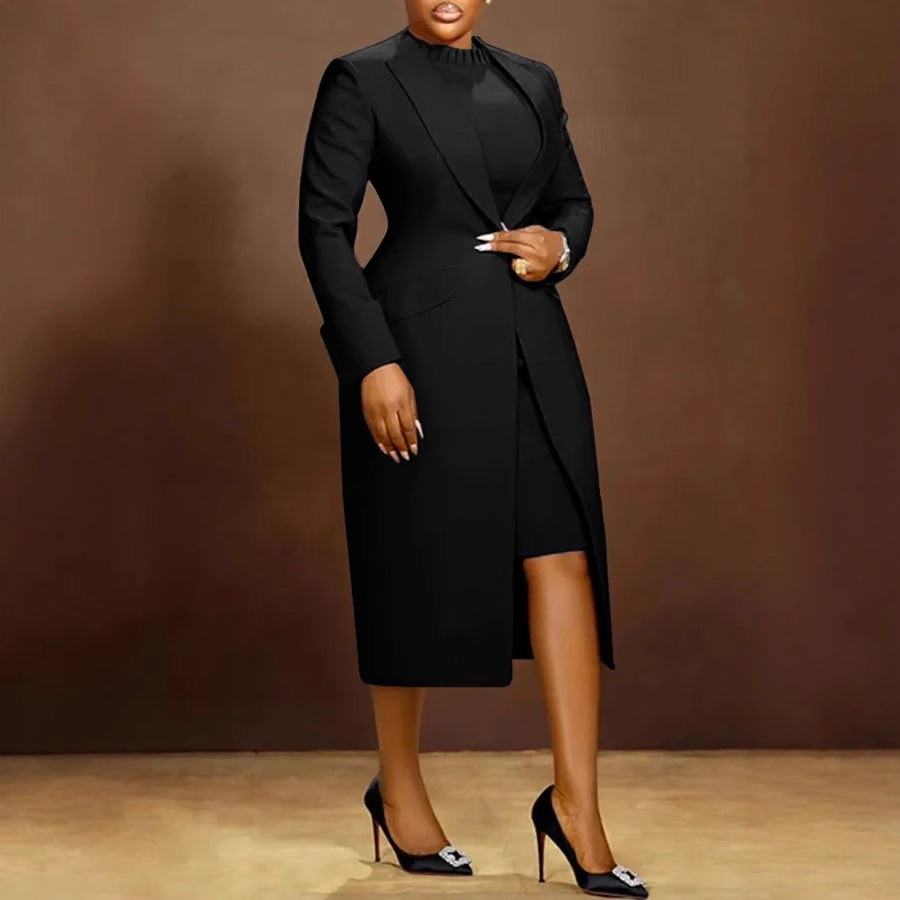 Lapel Waist Tight Back Slit Two-piece Suits