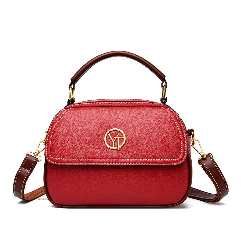 Women's Simple Wide Strap Korean Style Elegant Shoulder Bags