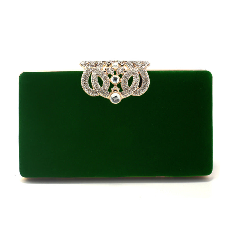 Women's Diamond Inlaid Crown Dinner Banquet Clutch Evening Bags