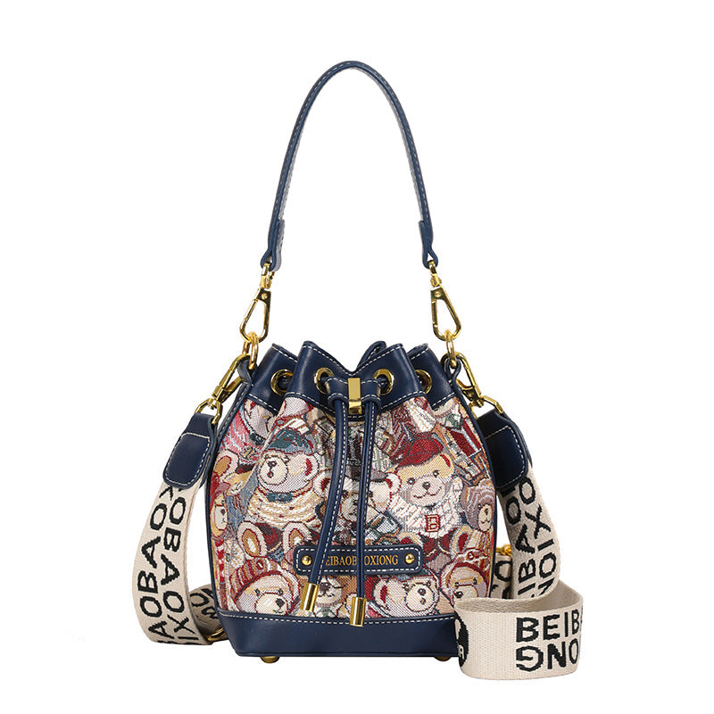 Women's Source Niche Design Fashionable Drawstring Crossbody Bags
