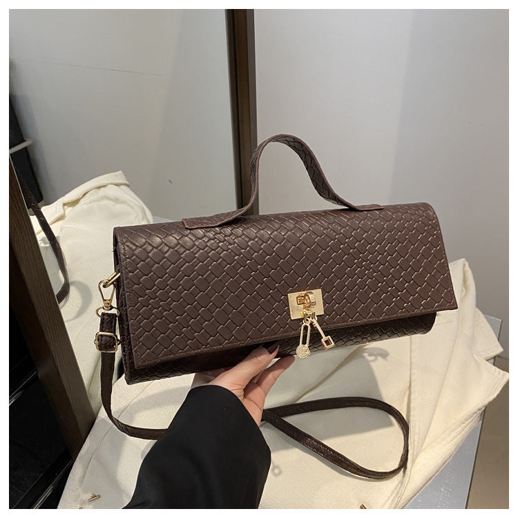 Women's Solid Color Large Capacity Western Style Lock