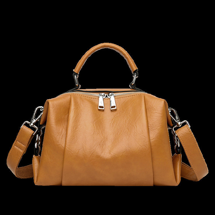 Women's Stylish Double Compartment Zipper Design Large Small Square Bags