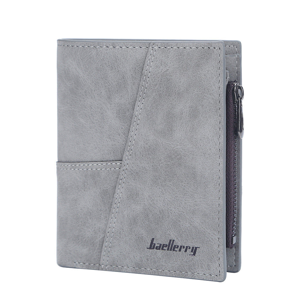 Men's Short Retro Multiple Slots Business Ticket Men's Wallet