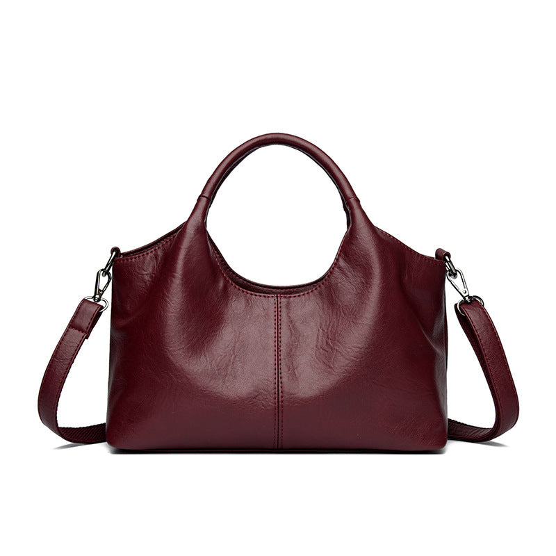 Women's Solid Color Sheepskin Vegetable Basket Niche Handbags