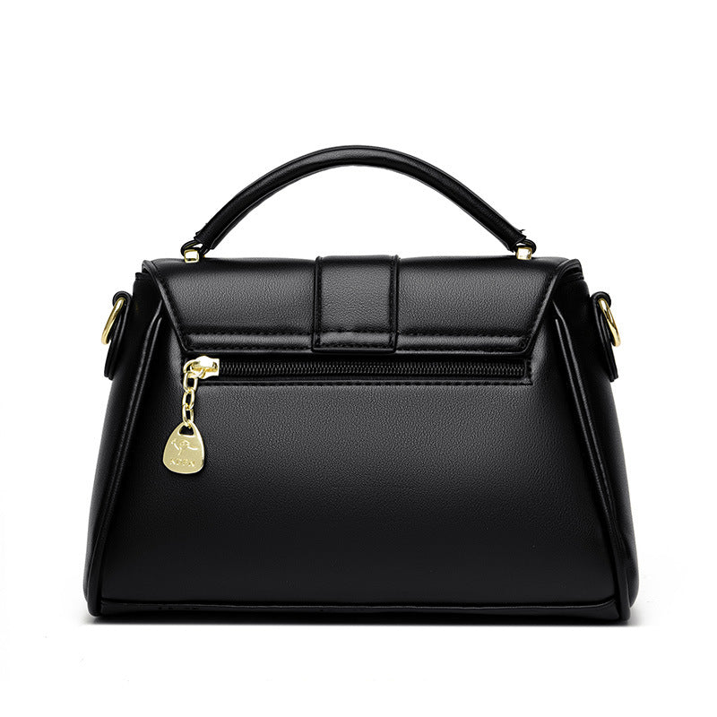 Women's Large Capacity Simple Soft Leather To Shoulder Bags