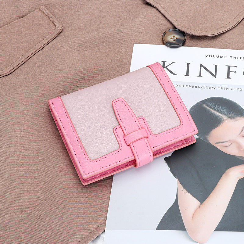 Women's Design Short Leather High High-quality Folded Ladies Wallets