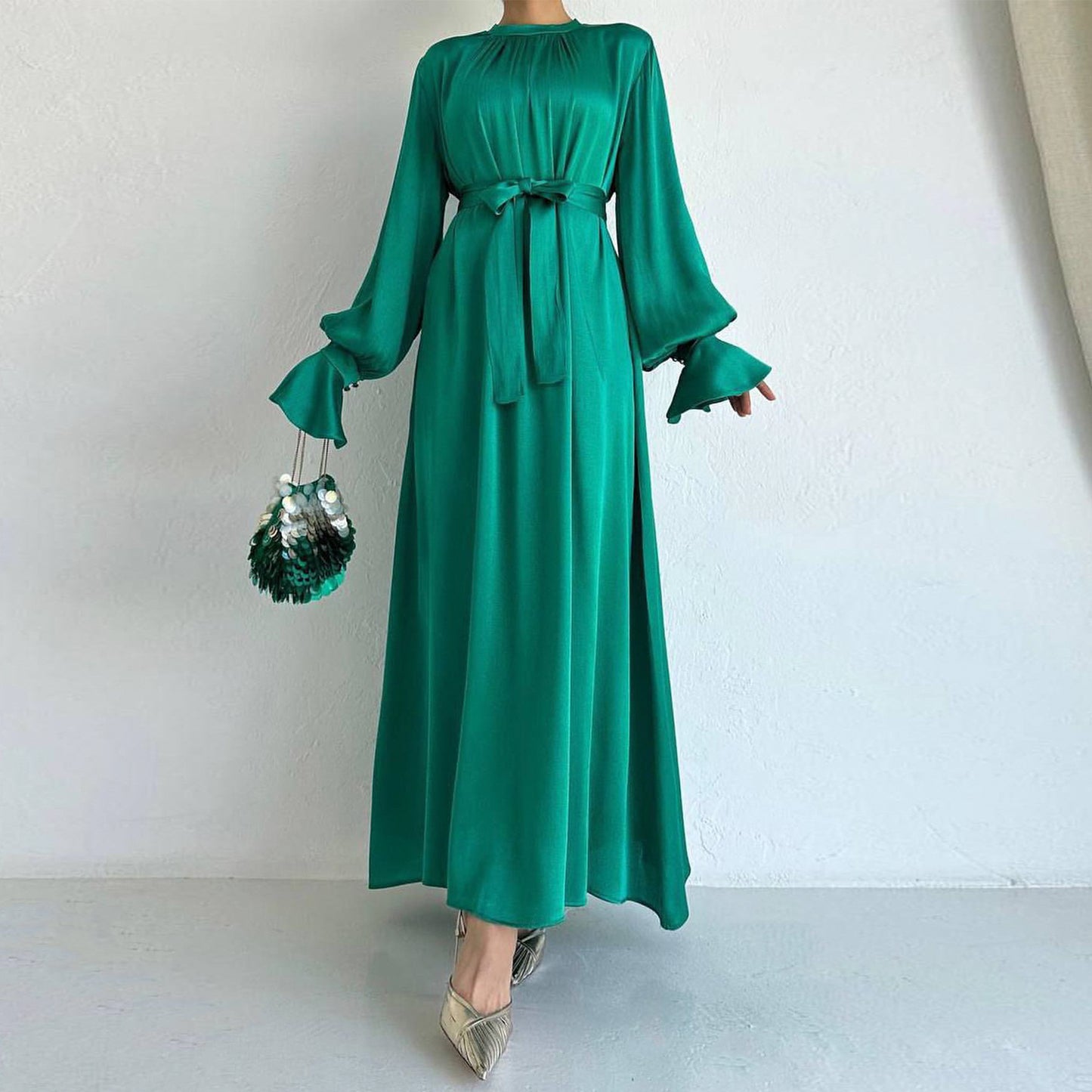 Glamorous Soft Two-way Dress Elegant Satin Dresses