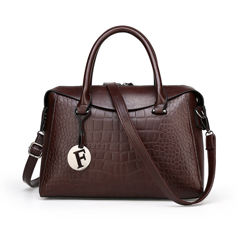 Women's Retro Stylish Good Texture Portable Alligator Shoulder Bags