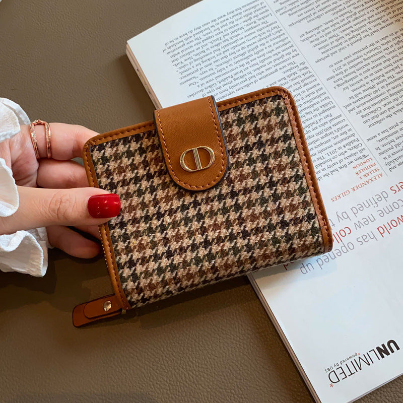 Women's Canvas Short Exquisite Integrated Niche Design Ladies Wallet