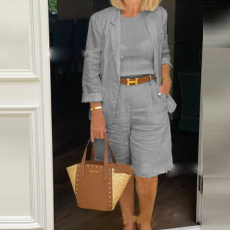 Women's Graceful Unique Cotton Small Two-piece Suits