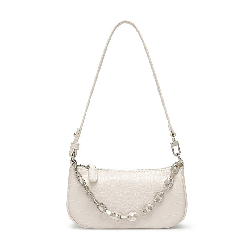 Women's Underarm Trendy Niche Retro Crocodile Pattern Shoulder Bags