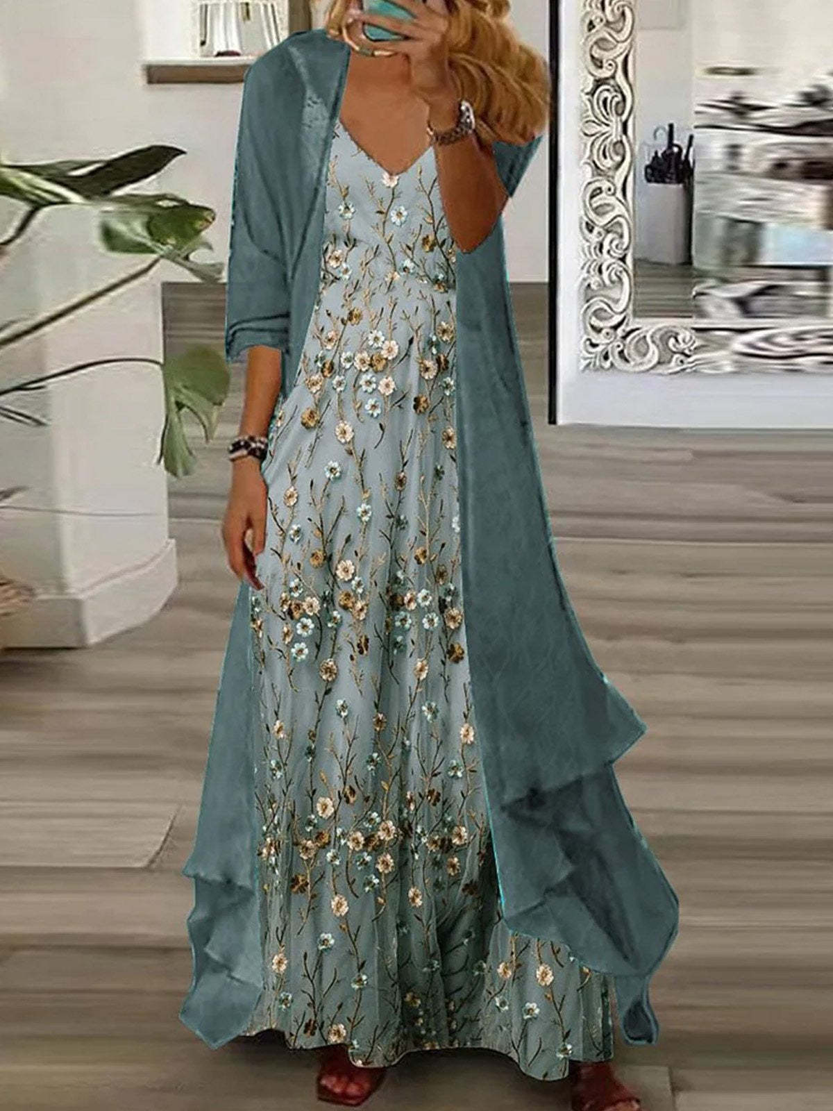 Clothes Elegant Graceful Dress Printing Crafts Retro Dresses