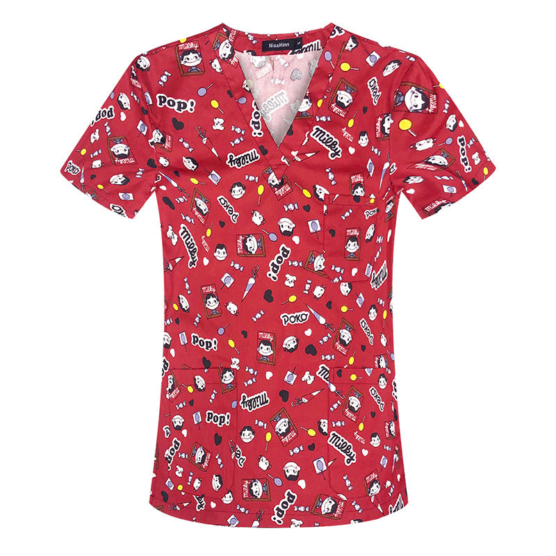 Sleeve Split Doctor Hand Washing Summer Thin Cotton Uniform