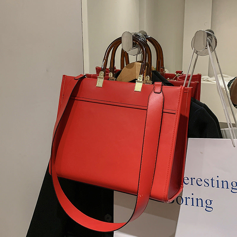 Women's Large Capacity Trendy Retro Advanced Texture Bags