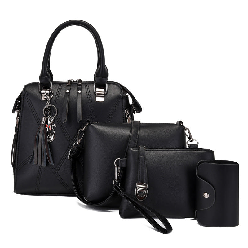 Women's Stitching Simple Large Capacity Portable Handbags
