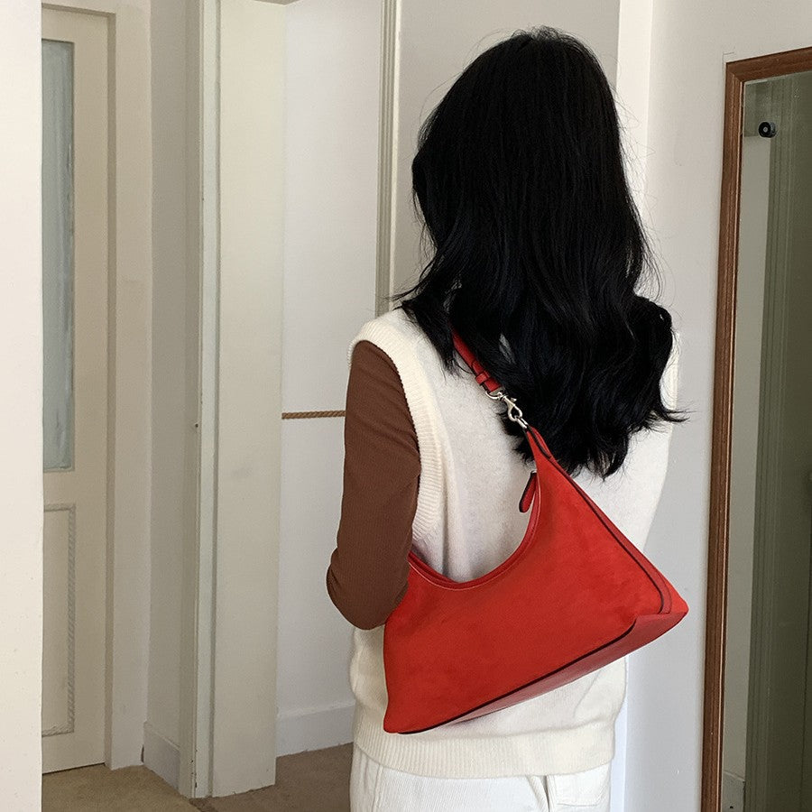 Women's Suede Autumn Niche Style Underarm Minimalist Shoulder Bags