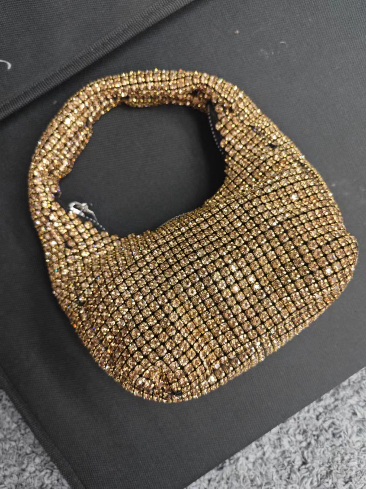 Women's Rhinestone Sier Fashion Popular Advanced Texture Bags