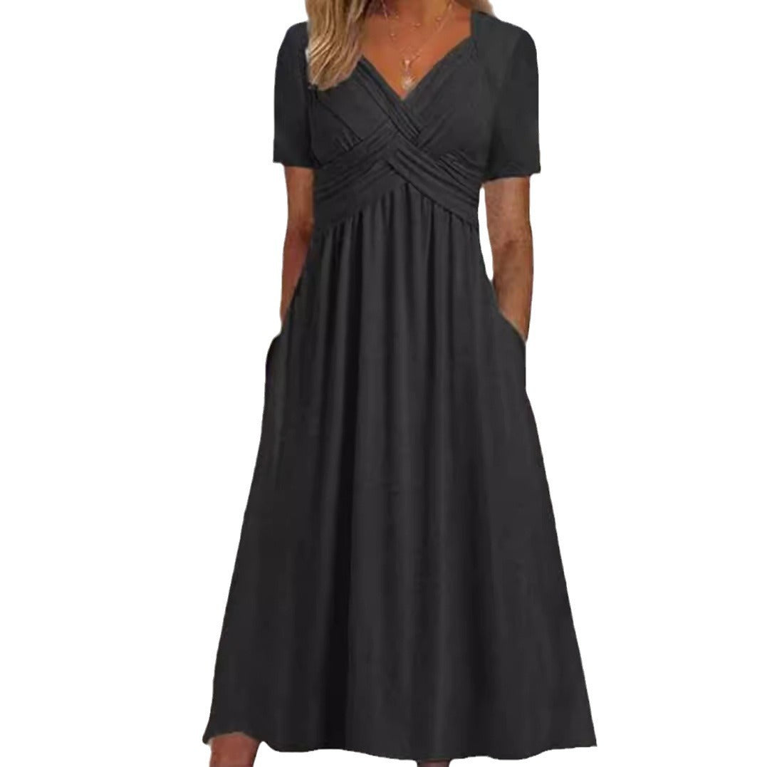 Women's Autumn Solid Color Sleeve Special Dress Dresses