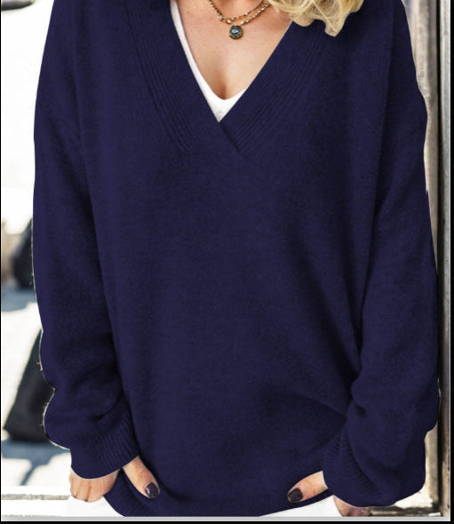Women's Printed Christmas Round Neck Pullover Sleeve Sweaters