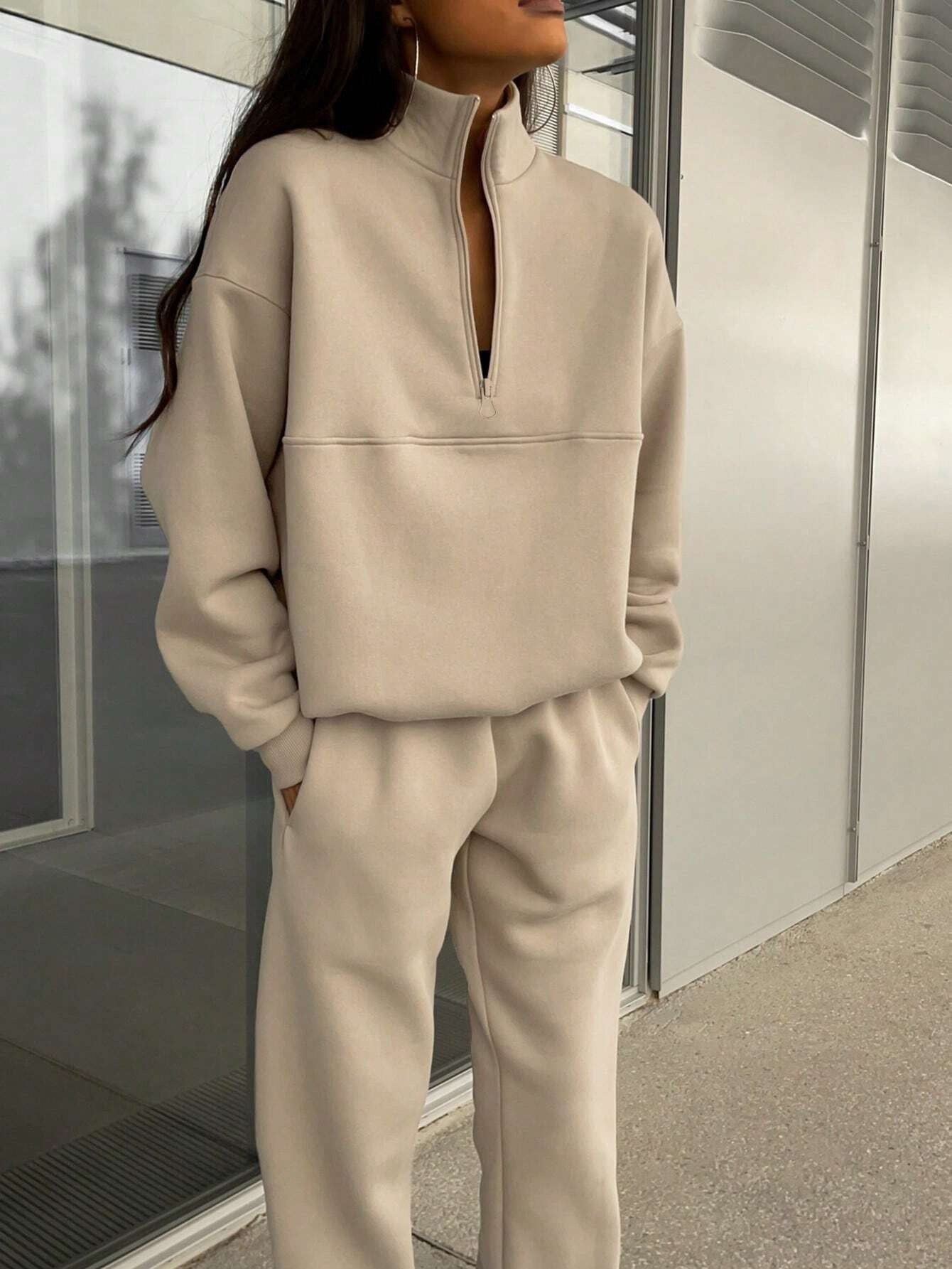 Women's Versatile Casual Fashion Long-sleeved Trousers Two-piece Sweaters