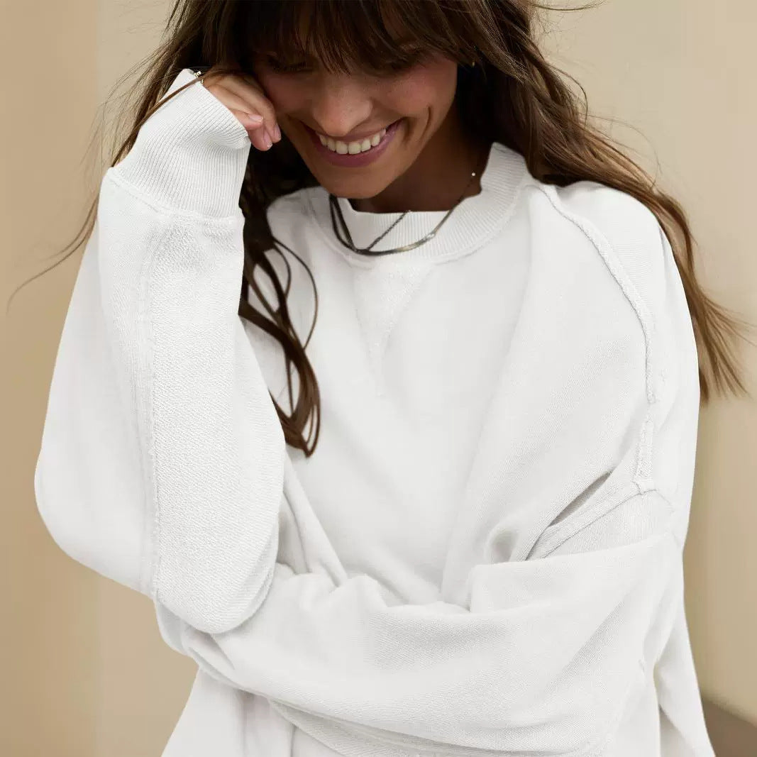 Women's Loose Casual Fashion Round Neck Commuting Sweaters