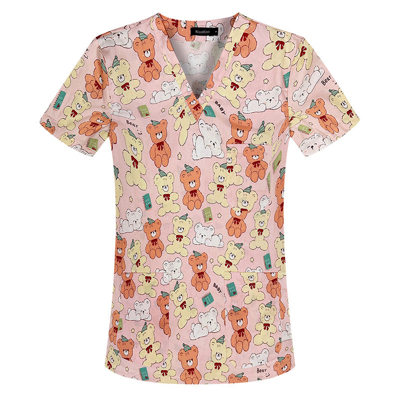 Sleeve Split Doctor Hand Washing Summer Thin Cotton Uniform