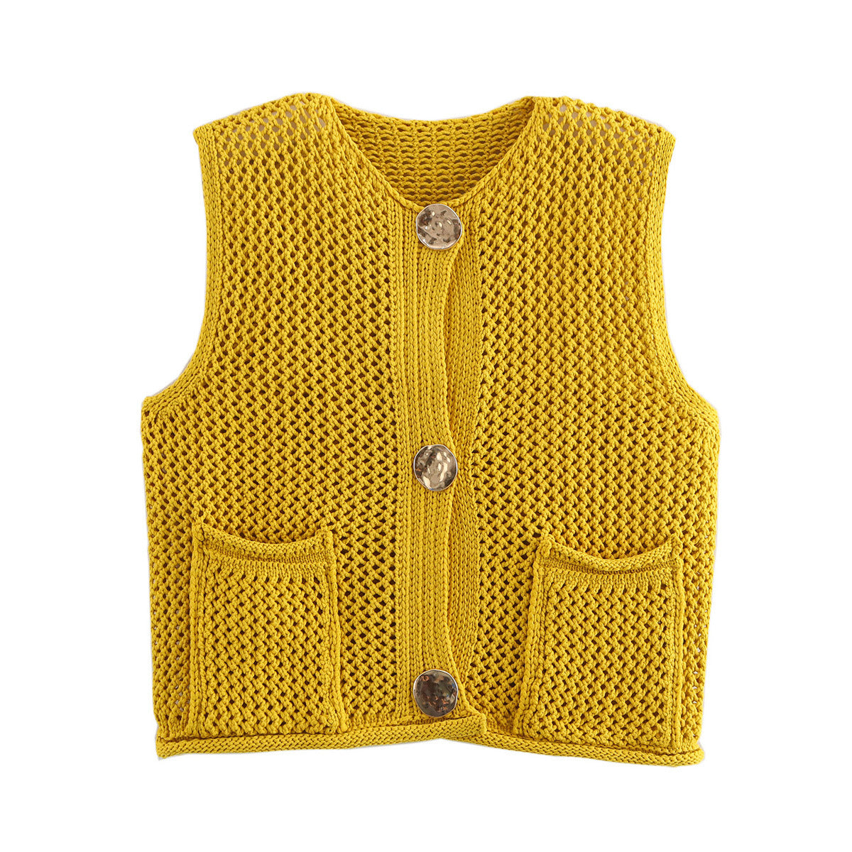 Women's Summer Street Fashion Thick Needle Knitted Vests