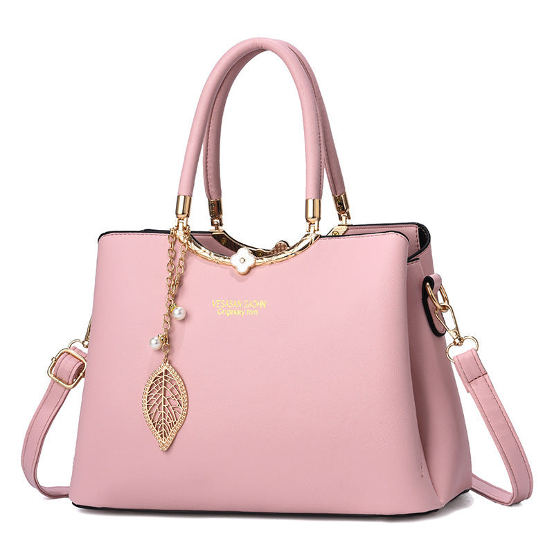 Women's Western Style Solid Color Large Capacity Handbags