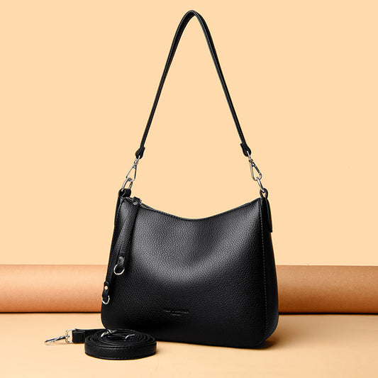 Women's Short Strap Tassel Solid Color Commute Shoulder Bags